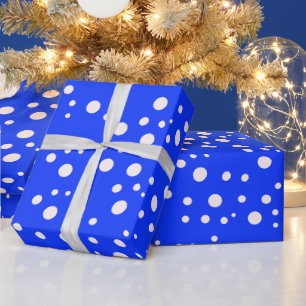 Elegant Aesthetic Blue Gift Wrapping Paper Roll