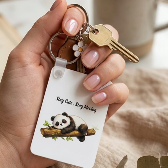 Elegant Aesthetic Panda Gift – Simple Minimal Cute Keychain (Creator Uploaded)