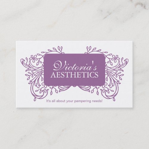 Elegant Aesthetician Business Card