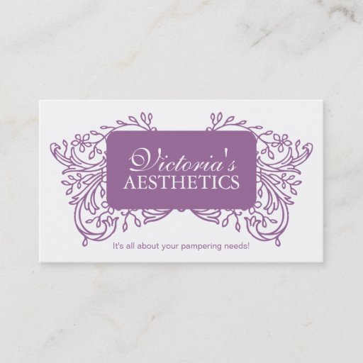 Customizable Elegant Aesthetician Business Card