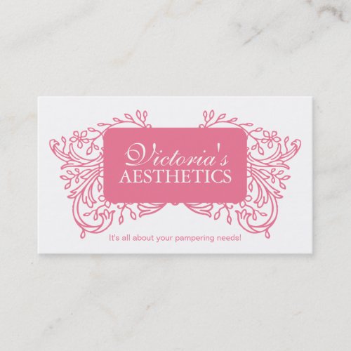 Elegant Aesthetician Business Card