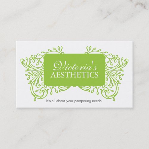 Elegant Aesthetician Business Card