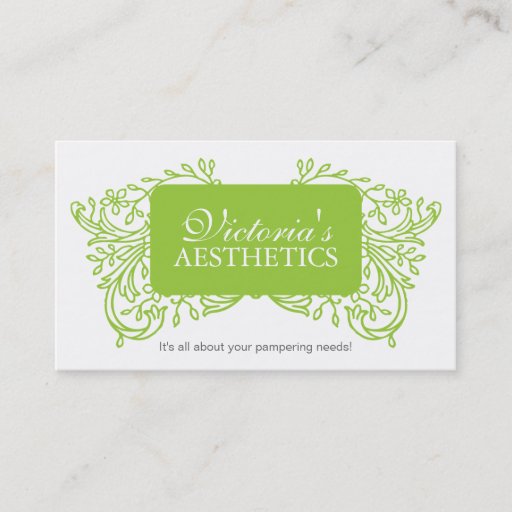 Customizable Elegant Aesthetician Business Card