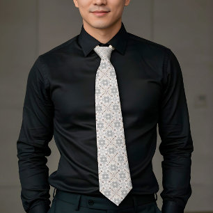 Elegant Aesthetics Spanish Geometric Pattern Tie