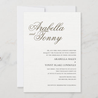 Elegant Affair Wedding Invitation