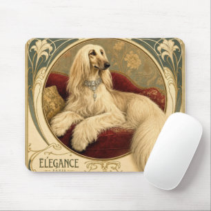 Elegant Afghan Hound Portrait Mouse Pad