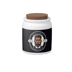 Elegant African American Man Candy Jar