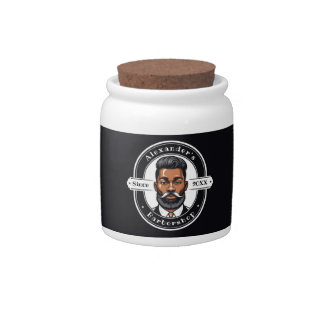 Elegant African American Man Candy Jar