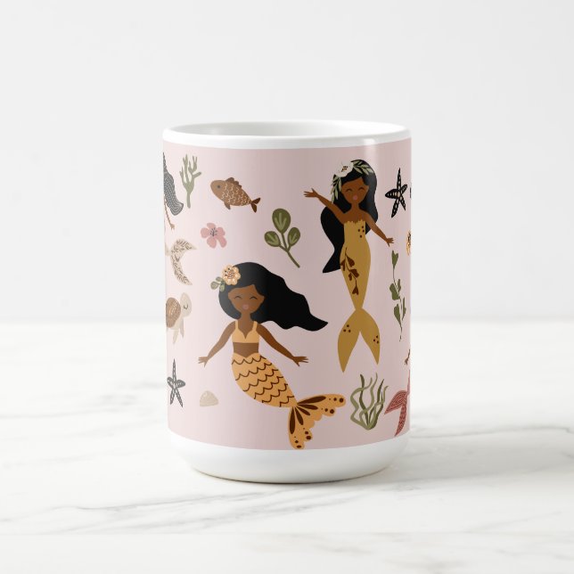 Elegant African American Mermaid Mug