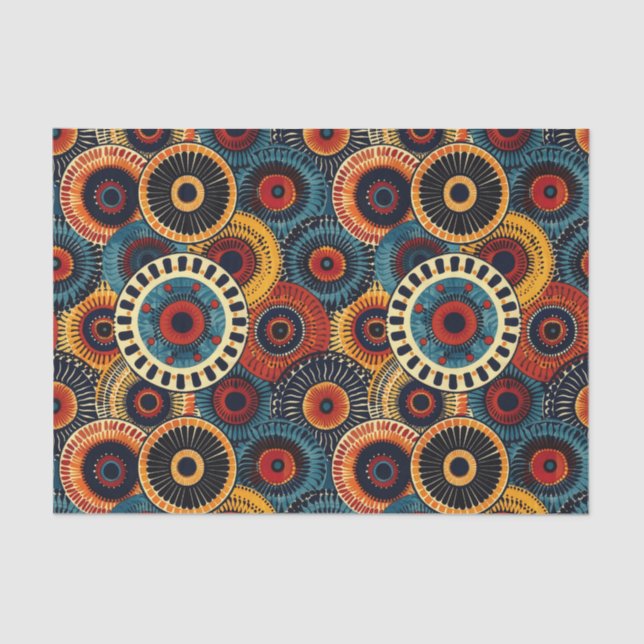 Elegant African Ethnic Pattern Design Tissue Paper (Front)