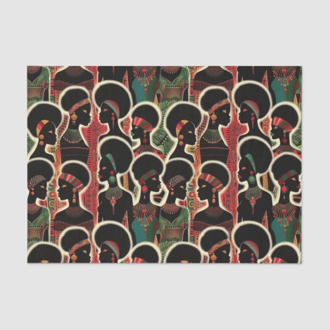 Elegant African Ethnic Pattern Tissue Paper (Front)