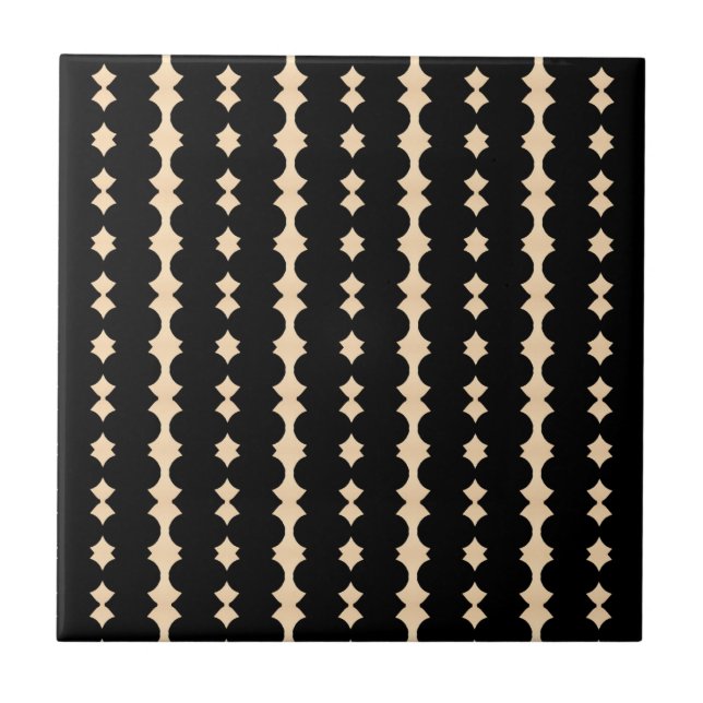 Elegant African-Inspired  Ceramic Tile (Front)