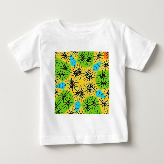 Elegant African-Inspired Spider Traditional Motif  Baby T-Shirt (Front)