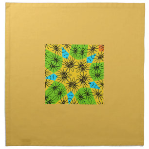 Elegant African-Inspired Spider Traditional Motif Cloth Napkin