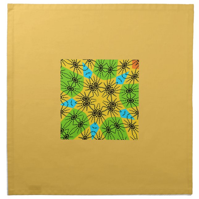 Elegant African-Inspired Spider Traditional Motif  Cloth Napkin (Front)