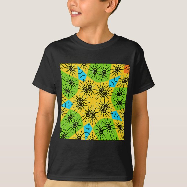 Elegant African-Inspired Spider Traditional Motif  T-Shirt (Front)