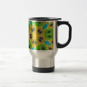 Elegant African-Inspired Spider Traditional Motif Travel Mug