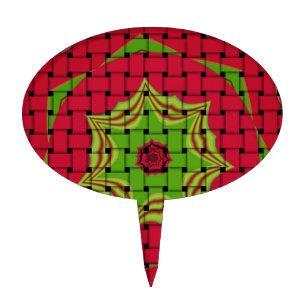 Elegant African Lovely Woven vector print pattern Cake Topper