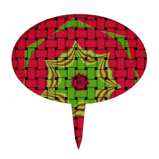 Elegant African Lovely Woven vector print pattern  Cake Topper (Front)