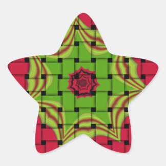Elegant African Lovely Woven vector print pattern  Star Sticker