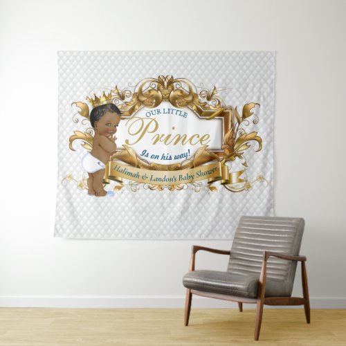 Elegant African Prince White Diamond Backdrop