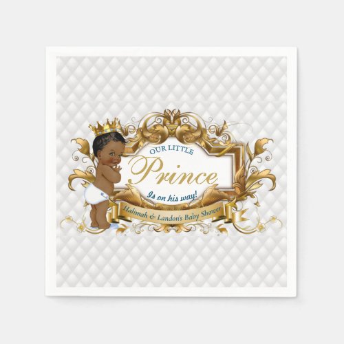 Elegant African Prince White Diamond Napkins