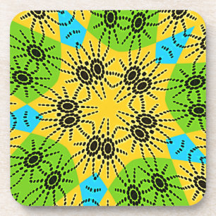 Elegant African Spider Motif vector art print! Coaster