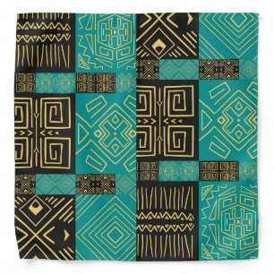 Elegant African Tribal Geometric Pattern Bandana