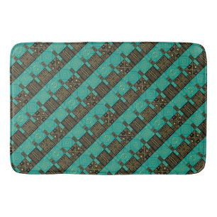 Elegant African Tribal Geometric Pattern Bath Mat