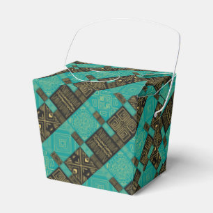 Elegant African Tribal Geometric Pattern Favor Boxes