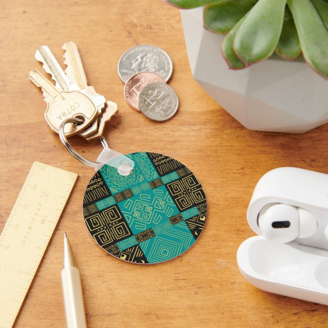 Elegant African Tribal Geometric Pattern  Keychain (Desk)