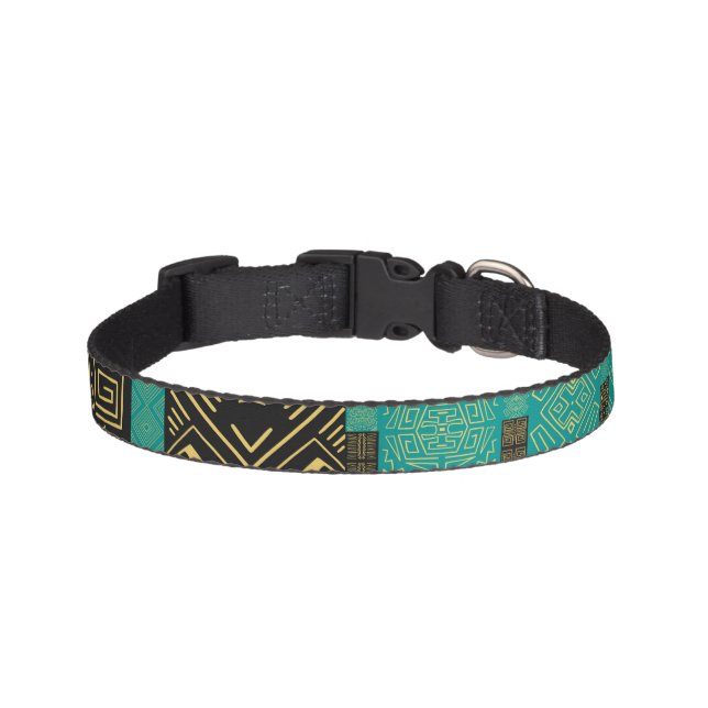 Elegant African Tribal Geometric Pattern  Pet Collar (Front)