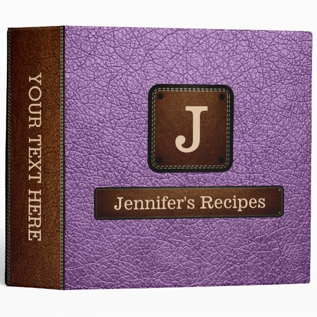 Elegant African violet Leather Look Binder (Front/Spine)