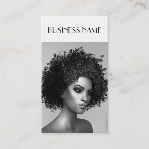 Elegant Afro Hair Business Card