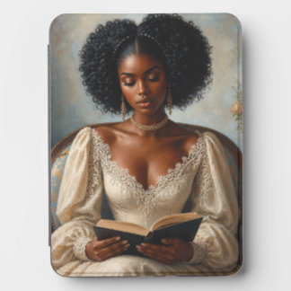 Elegant Afro Woman Reading a Book Kindle Cover