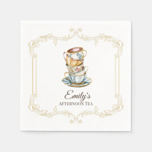 Elegant Afternoon Tea Bridal Shower Cocktail Napki Napkins