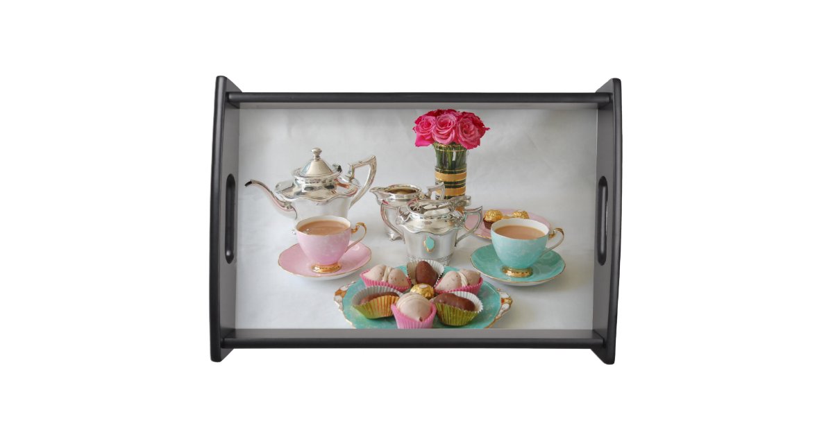 Elegant Afternoon Tea Tray Zazzle