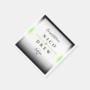 Elegant Agender Pride Wedding Napkins