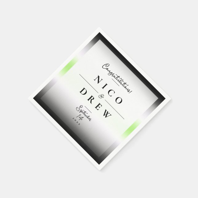 Elegant Agender Pride Wedding  Napkins (Corner)
