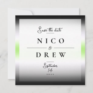 Elegant Agender Pride Wedding  Save The Date