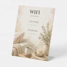 Elegant Airbnb Wifi Password Sign