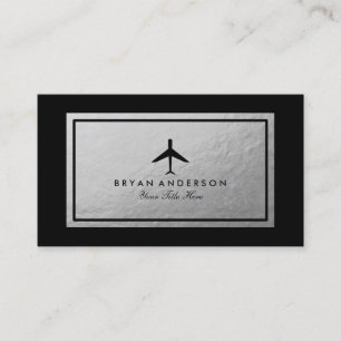 Elegant Airplane Business Card