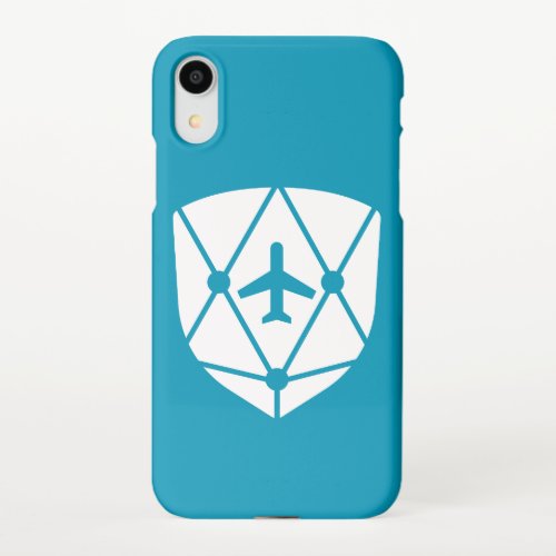 Elegant Airplane Modern Blue iPhone XR Case