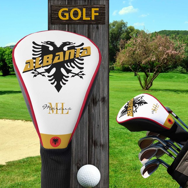 Elegant Albania Patriotic Golf & Albanian Flag Golf Head Cover (Creator Uploaded)