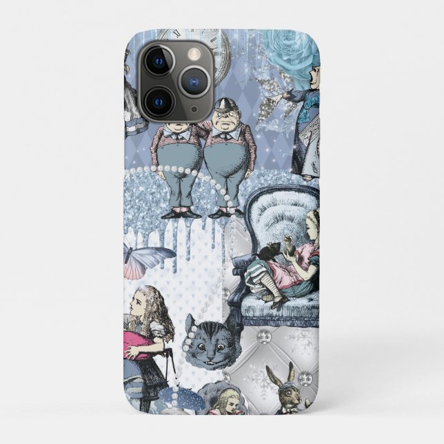 Elegant Alice in Wonderland Blue Case-Mate iPhone Case (Back)