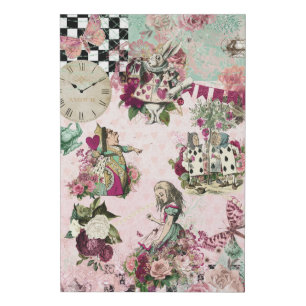 Elegant Alice in Wonderland Faux Canvas Print