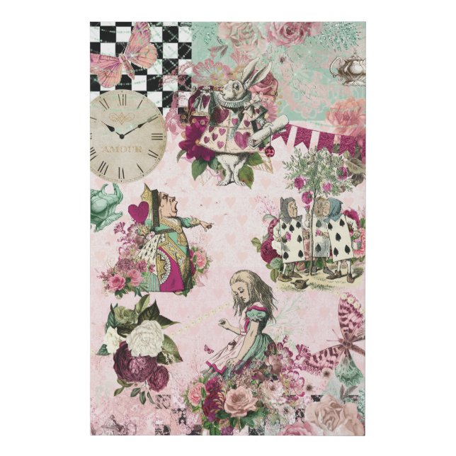 Elegant Alice in Wonderland Faux Canvas Print (Front)