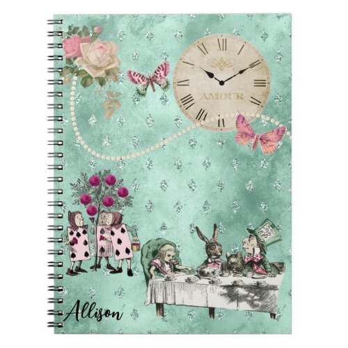 Elegant Alice In Wonderland Personalized Notebook