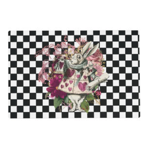 Elegant Alice in Wonderland Rabbit Placemat