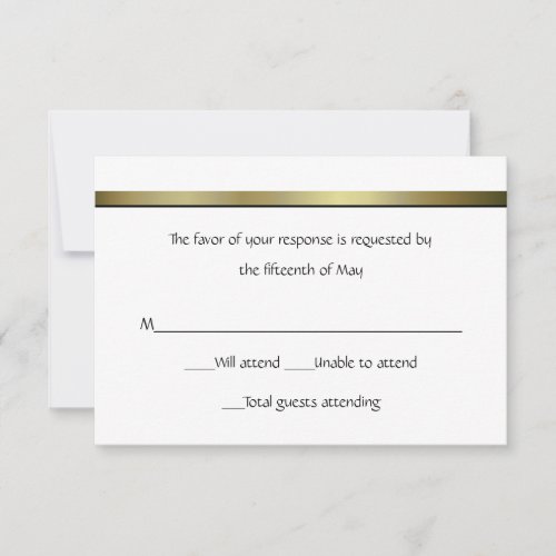 Elegant All Purpose Wedding Response Card